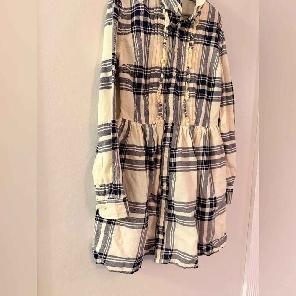 Polo Ralph Lauren Girls Plaid Cotton Twill Shirtdress - Size 14